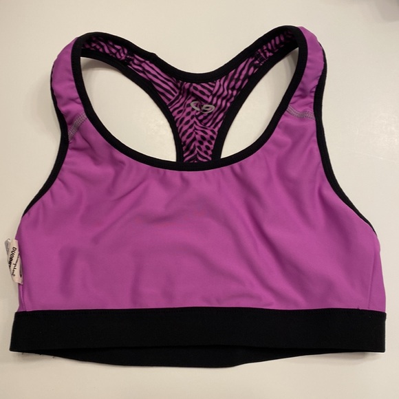 3/$30* Champion DuoDry+ Medium Black Design Sports Bra Lilac Pink Purple VGUC - Picture 6 of 10